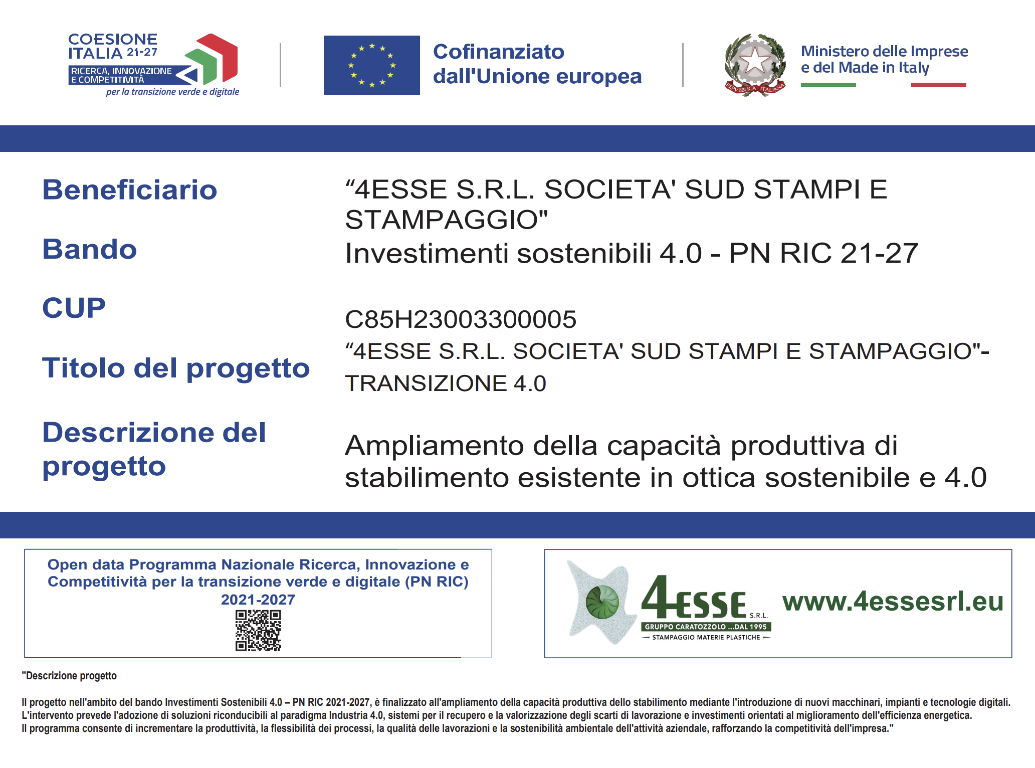 Cartellone A0 - 4Esse S.r.l.