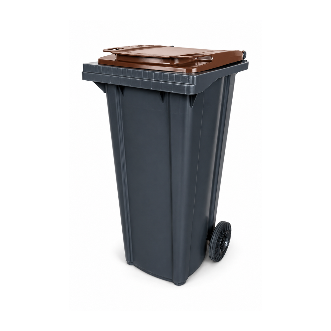 Contenitore carrellato 120 litri marrone