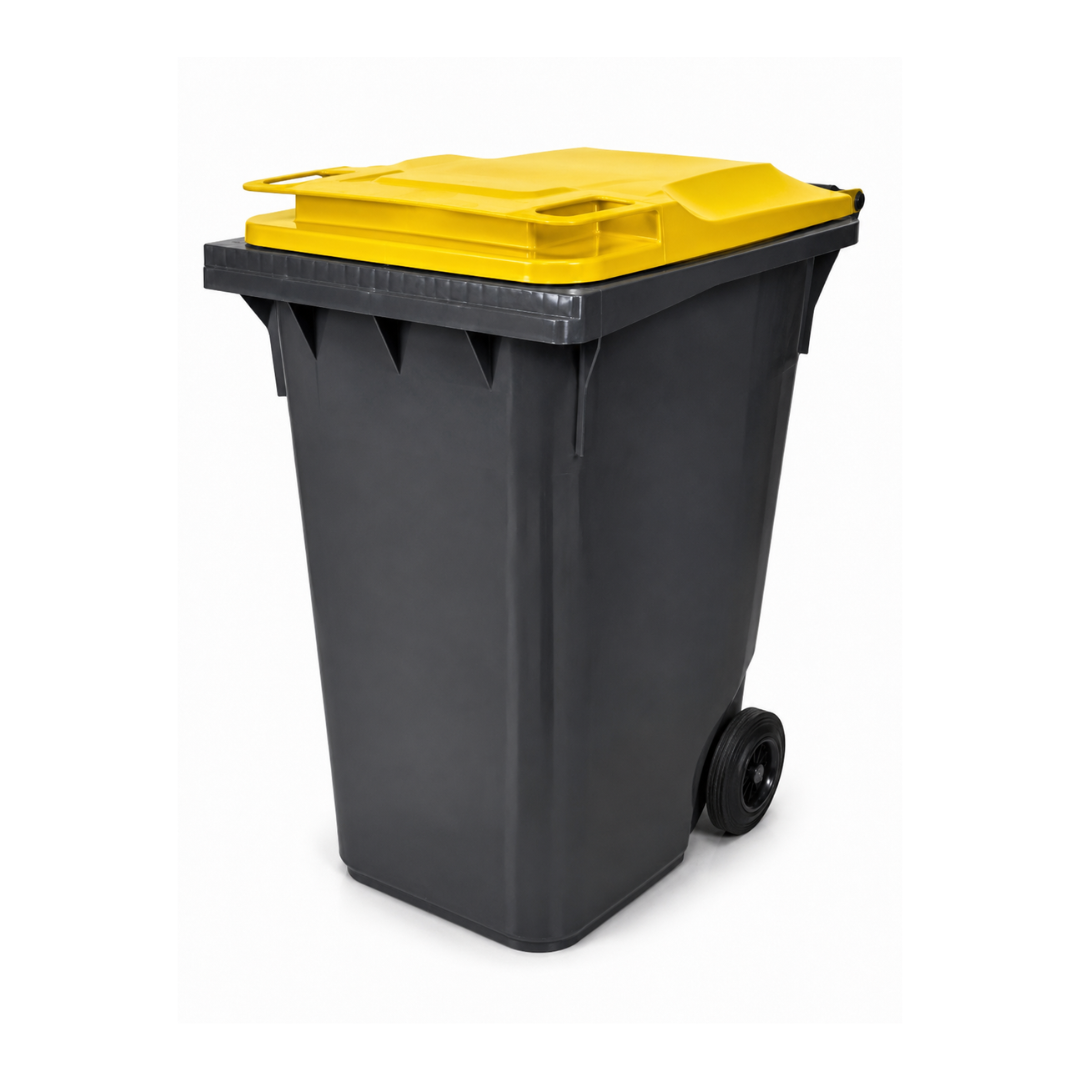 Contenitore carrellato 360 litri giallo