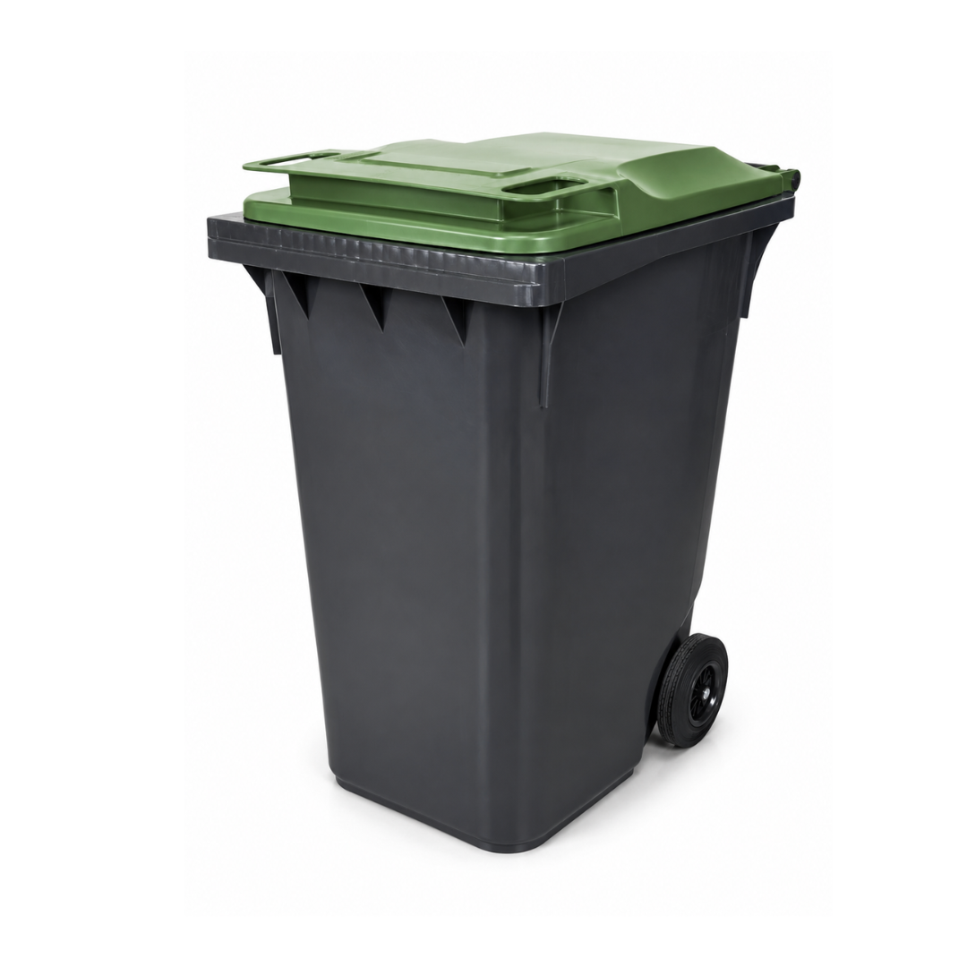 Contenitore carrellato 360 litri verde